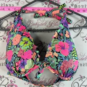 Victoria's Secret bikini top Neon Floral Bikini Top - Pink, Green, Purple, Black